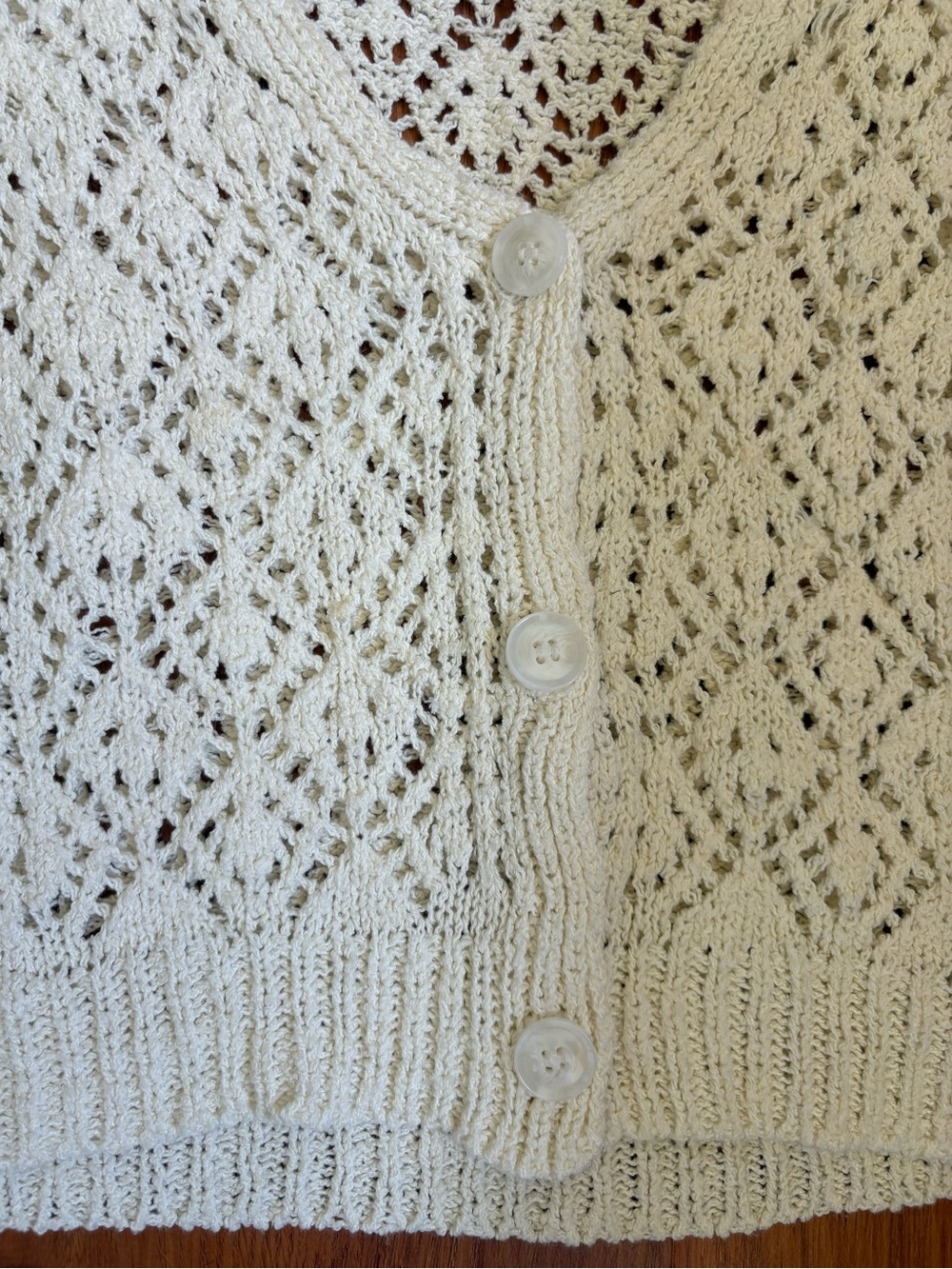 Free the Roses Cream Crochet Button-Front Cardigan - Picture 2 of 4